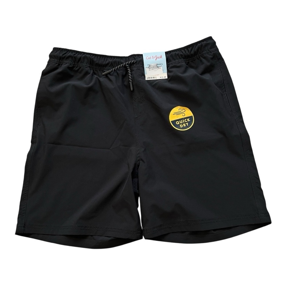 NWT Cat & Jack Black Quick Dry Pull- On Shorts- XXL